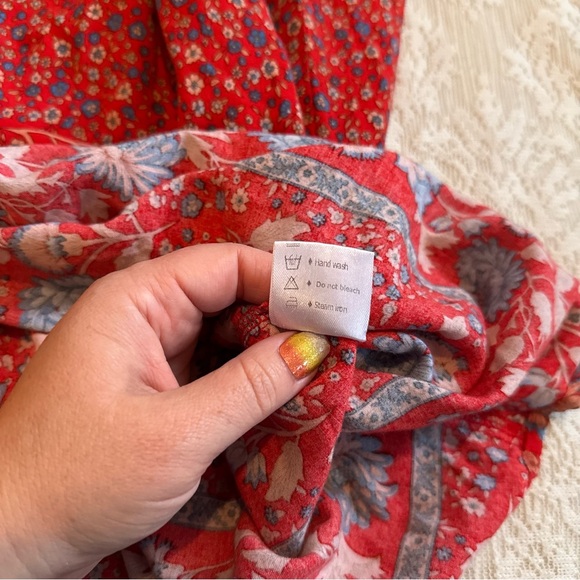 Zesica floral drawstring waist boho maxi skirt - Picture 10 of 11